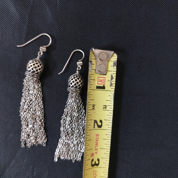 Brighton Silver Tassel Earrings, Excellent Condition! - Picture 4 of 4
